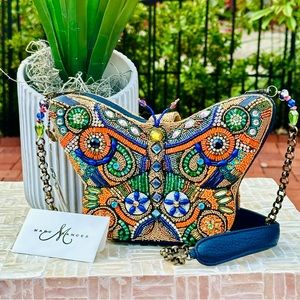 Mary Frances “Butterfly Art” Beaded Handbag